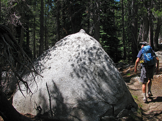 On The Trail to May Lake - Big Tit Rock (0749)