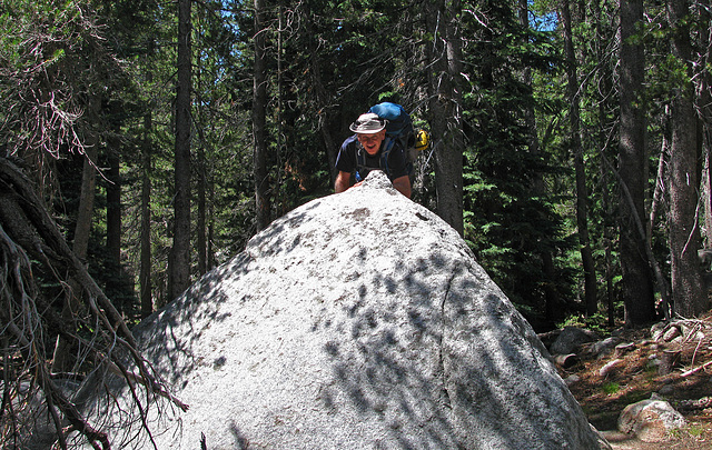 On The Trail to May Lake - Big Tit Rock (0750)