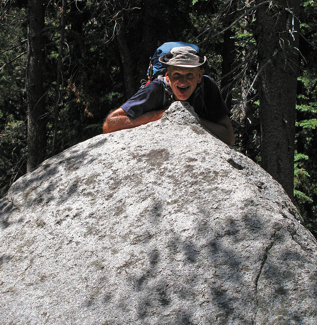 On The Trail to May Lake - Big Tit Rock (0751)