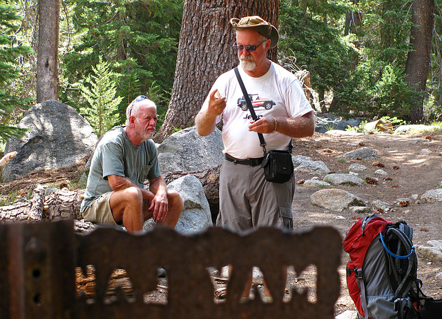 On The Trail to May Lake - Darrel & Ed (0758)