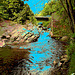 Le moulin Chittenden / Chittenden mills -  Jericho. Vermont . USA.  23-05-2009 - Version postérisé avec touche de bleu  photofiltré.