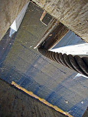 Looking Down A Cable At Jackson Lake Dam (1518)
