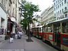 Trams Backed Up On Jecna, Prague, CZ, 2009