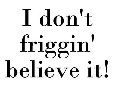 I Don't Friggin' Believe It