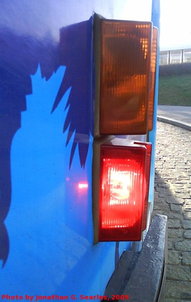 Tatra T3 Rear Parking Light, Prague, CZ, 2009