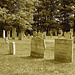 Cimetière de Johnson  /  Johnson's cemetery -   Vermont .  USA /  États-Unis.  23 mai 2009 -  Sepia
