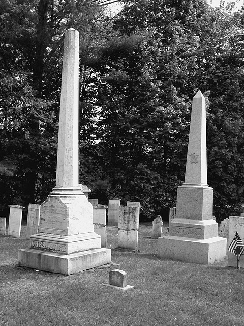 Cimetière de Johnson  /  Johnson's cemetery -   Vermont .  USA /  États-Unis.  23 mai 2009  -  N & B