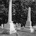 Cimetière de Johnson  /  Johnson's cemetery -   Vermont .  USA /  États-Unis.  23 mai 2009  -  N & B