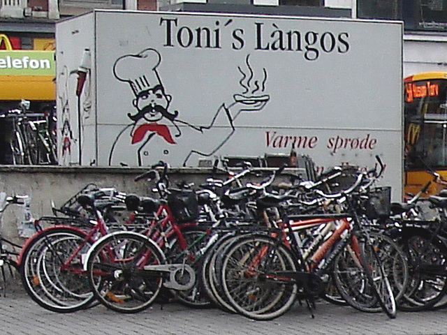 Toni et ses vélos / Toni's làngos and bikes.  Copenhague.  20 octobre 2008