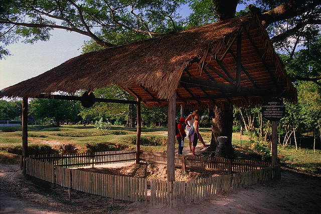 One of the mass graves of 166 victims without heads