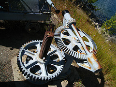 Old Equipment for Jackson Lake Dam (3669)