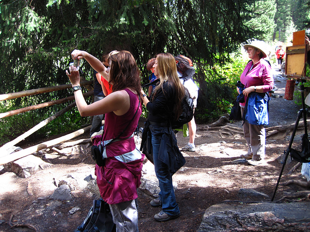 Tourists at Hidden Falls (0607)