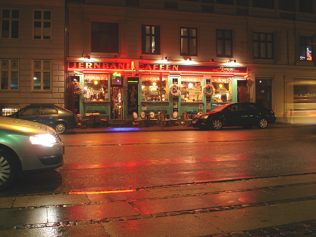 Jerbanbcafeen nearby the train station - Copenhagen.  19 octobre 2008