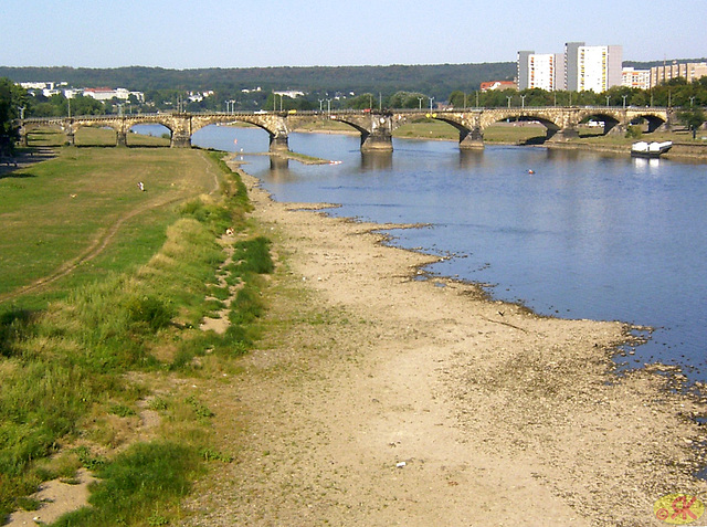 2003-08-18 53 malalta Elbo - Niedrigwasser