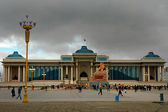 Parliament Building of Mongolia on Sükhbaatar Square