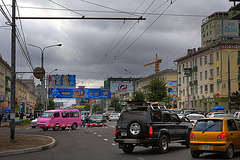 Enkh Tayvan Avenue in Ulaanbaatar