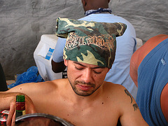 World Naked Bike Ride at Burning Man - Bartender (1169)