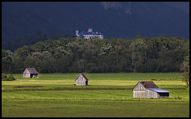 Huts in the Enns river valley