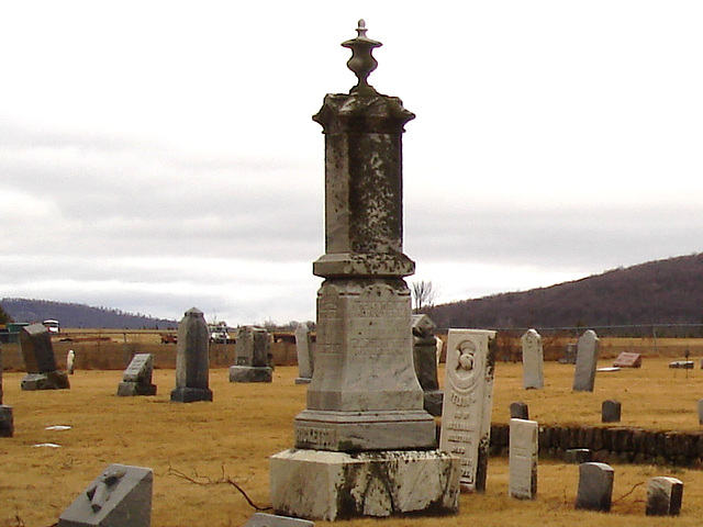 Mountain view cemetery. Saranac lake area.  NY. USA . March 29th 2009