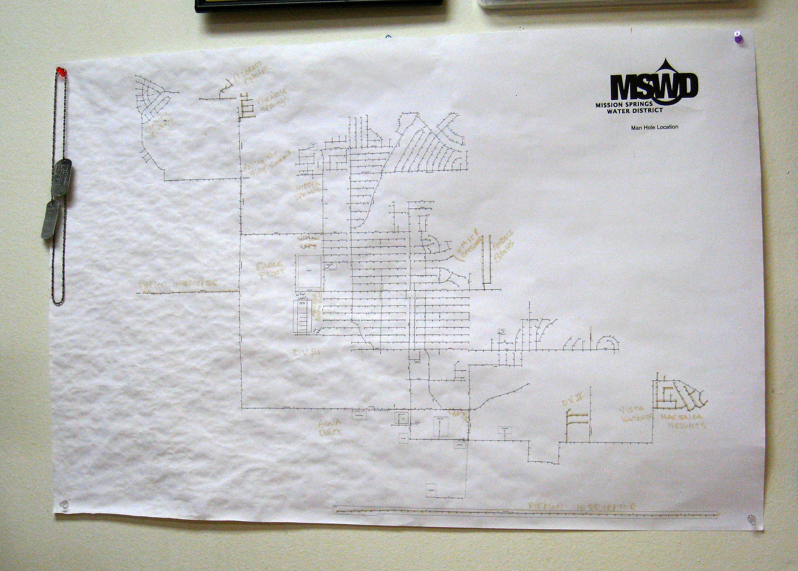 MSWD Manhole Map at Horton Wastewater Treatment Plant (3420)