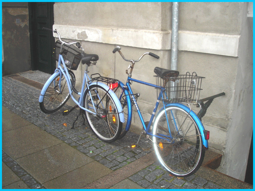 Duo de vélos bleus / Blue bikes duo