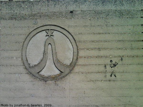 Tesla Logo in Lanskroun, Pardubicky Kraj, Bohemia (CZ), 2009