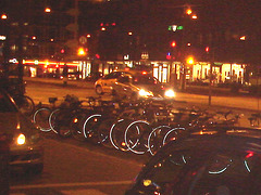 Vélos brouillés  /  Blurry bikes.  Copenhagen.  26-10-2008