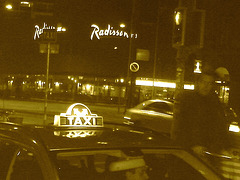 Taxi  poker T6 / T6 poker danish taxi.   Copenhague.  26-10-2008 - Sepia