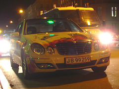 Taxi de la gare / Train station taxi.  Copenhague.   25-10-2008