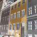 Façade bleutée /  Bluish façade  - Copenhagen.   26-10-2008 -  Effet de négatif