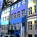 Façade bleutée /  Bluish façade  - Copenhagen.   26-10-2008 - Version postérisée