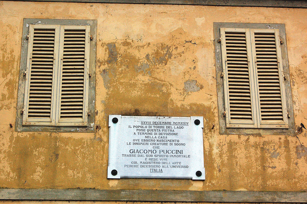 memortabulo por Puccini - Erinnerungstafel