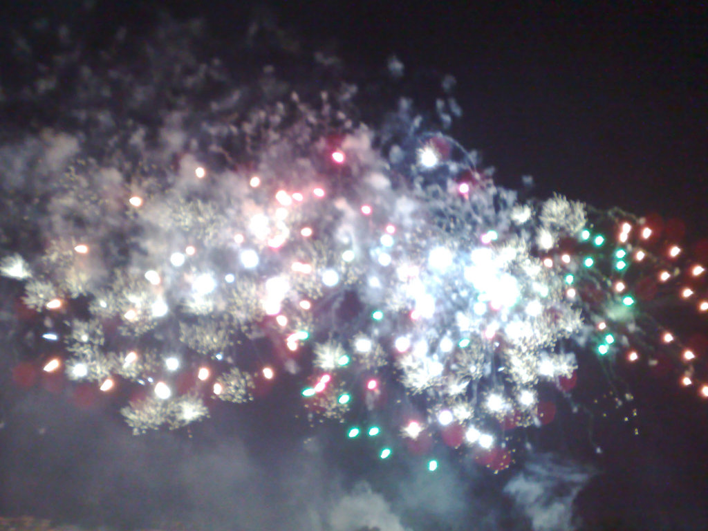 Fuegos artificiales.