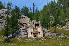 Rest ruins from the former monks living quarter