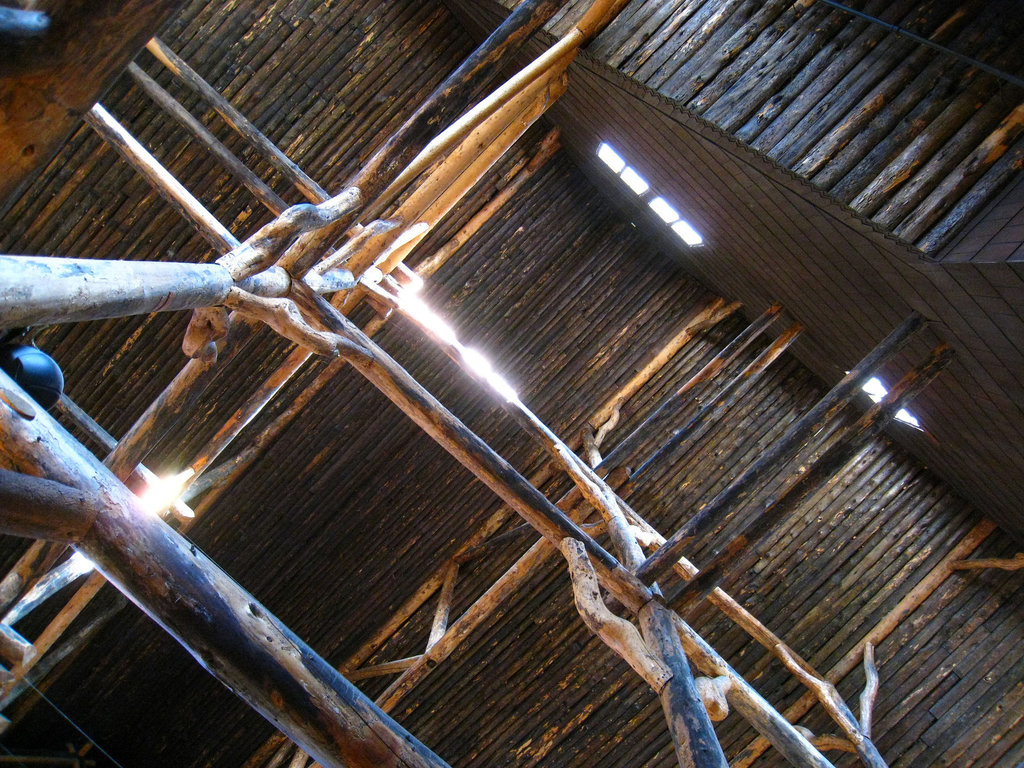 Old Faithful Inn Lobby Ceiling (3964)