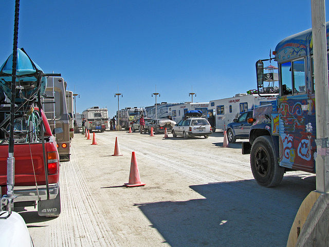 Approaching Ticket Gates at Black Rock City (0904)