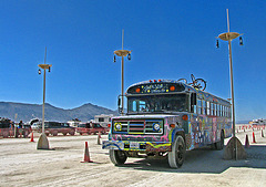 Bus Entering Black Rock City (0896)