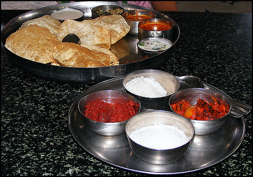 Puris and pickles