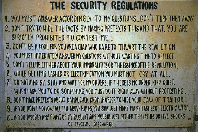 The rules in the prison