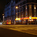 Plakat shop night façade /   Façade de nuit  -  Autobus et édifice bleu / Copenhague  19 octobre 2008