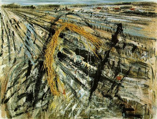 pentraĵo pri poemo: Paul Celan, Mortofugo