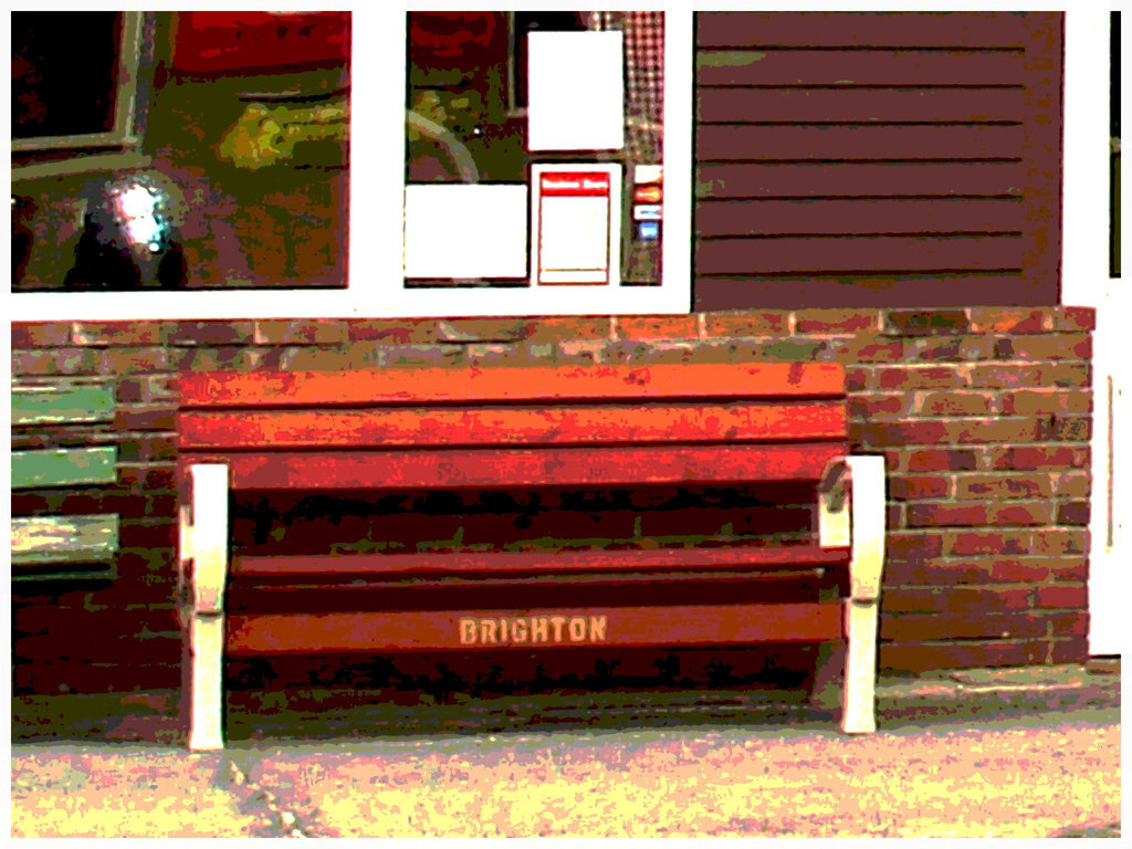 Brighton bench /   Vermont. USA.  23 mai 2009-  Brighton bench.  Postérisation