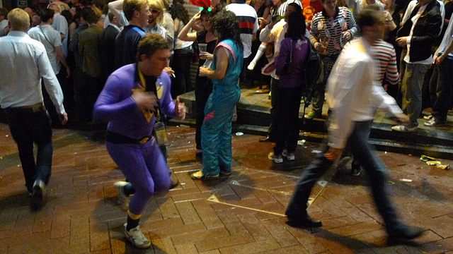 Rugby fans in Soho