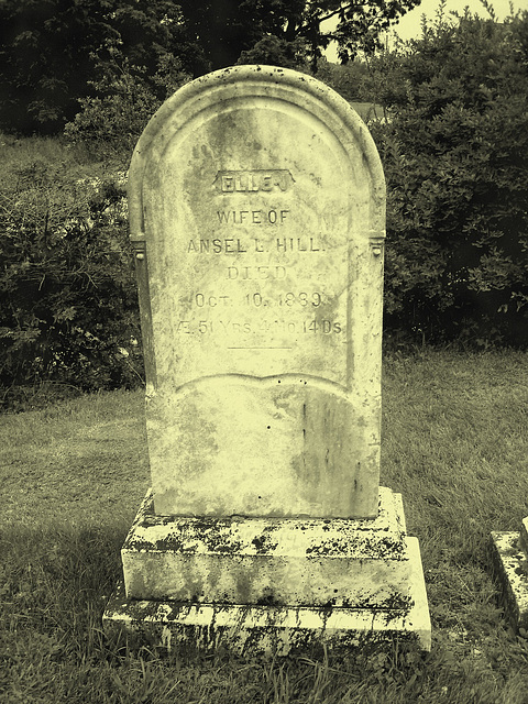 Lake Bomoseen private cemetery. Sur la 4 au tournant de la 30. Vermont, USA - États-Unis. - Photo ancienne - Vintage