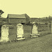 Lake Bomoseen private cemetery. Sur la 4 au tournant de la 30. Vermont, USA - États-Unis. -  Photo ancienne - Vintage