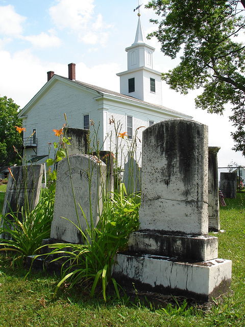 Whiting church cemetery. 30 nord entre 4 et 125. New Hampshire, USA. 26-07-2009