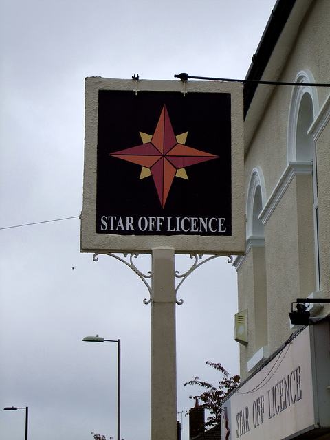 Star Off Licence sign