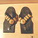 Tongs anciennes avec décoration dorée /  Ancient flip-flop with golden adorments / Bata Shoe Museum