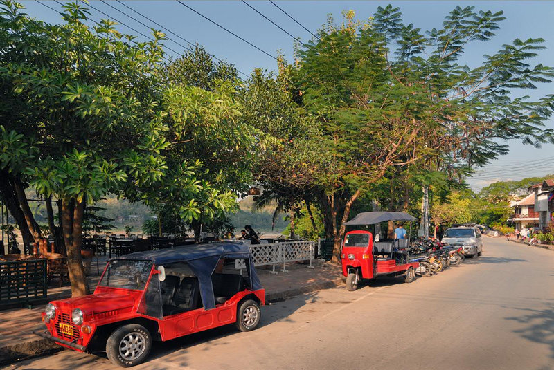 Beside the river bank of Mekong