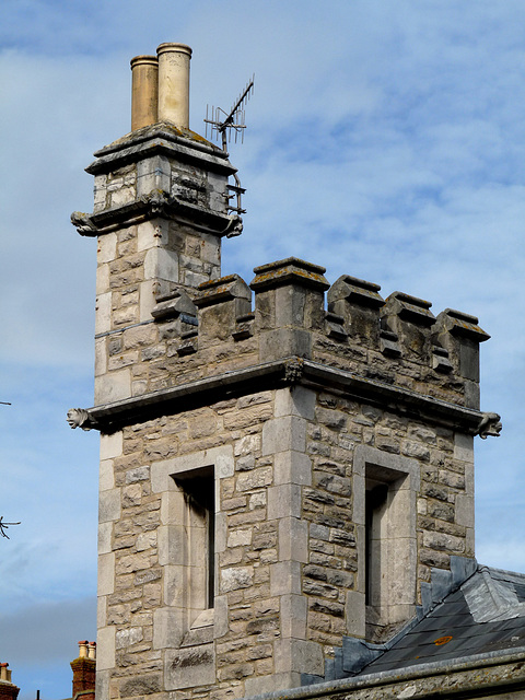 Crenellated Chimney Stack